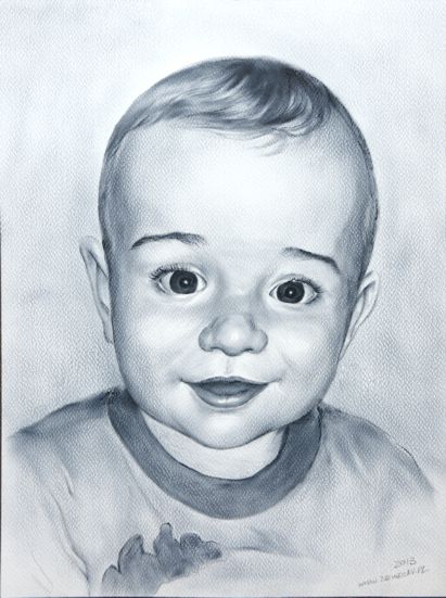 Portret dziecka ze zdjcia