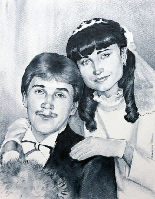 portrety ślubne suchym pędzlem portret ślubny 6