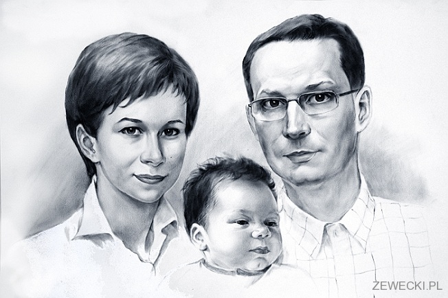 Portret rodziny z dzieckiem