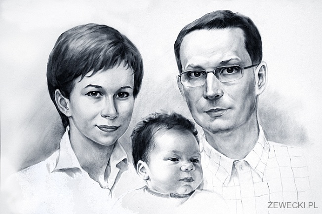portret rodziny Portret rodziny z dzieckiem